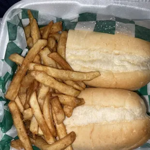 Fish sandwich and fries