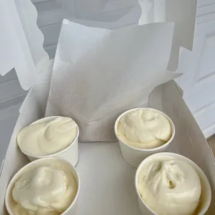 Soft serve in PupCups and two cookies