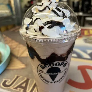 Mocha coconut blended coffee