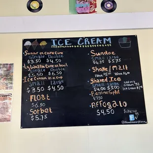 Ice cream prices