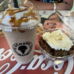 Frappuccino and Carrot Cake