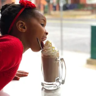 Hot Chocolate on a cold day!! Come to Scoops!!!