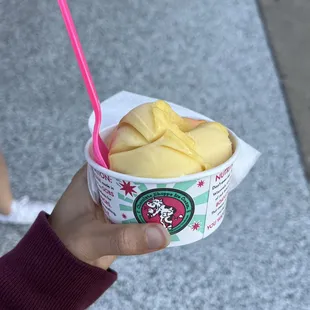 carrot mango italian ice and passion fruit italian ice