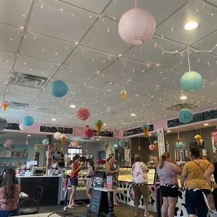 Inside the scoops creamery