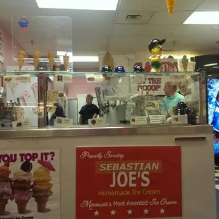 Serving sebastian joes ice cream