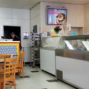 dining room has a few small tables