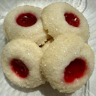 raspberry-almond shortbread cookies