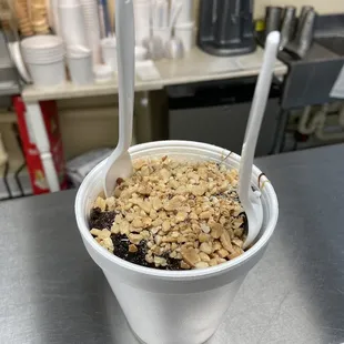 a bowl of ice cream