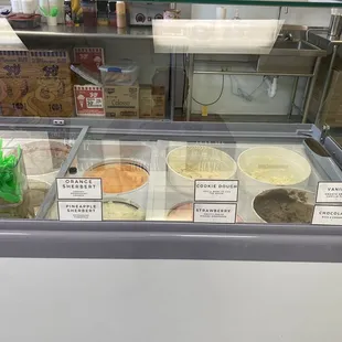 a display of ice cream