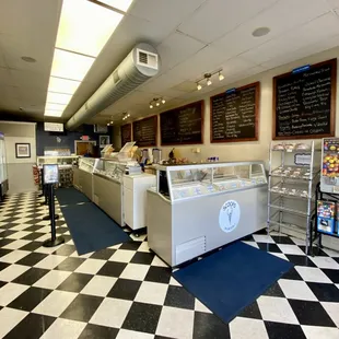Interior of the ice cream shop
