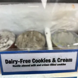 Always some vegan / dairy free options