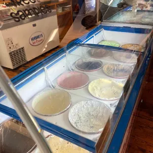 a variety of ice creams