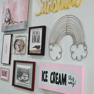 a wall of ice cream