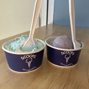 two bowls of ice cream