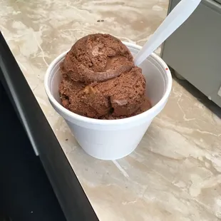 2 scoops of German Chocolate Cake