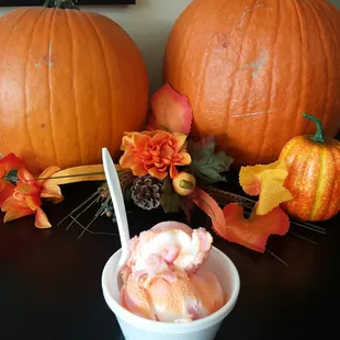 Rainbow sherbet scoop