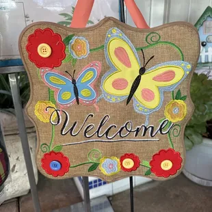 a welcome sign