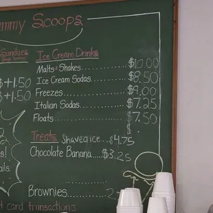 Ice cream options July 2024