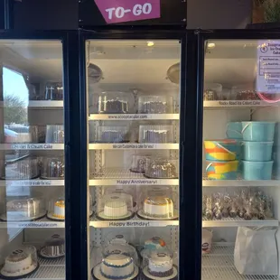 Ice cream cakes.