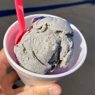 Black sesame ice cream - very thick and rich