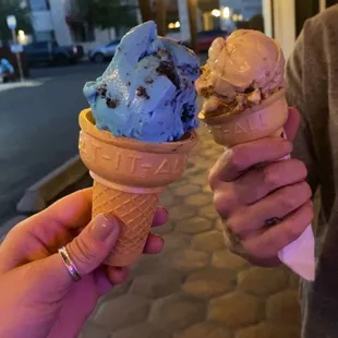 Cookie Monster  Ice Cream Oat Meal Cookie  Ice Cream