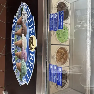 Ice cream selections