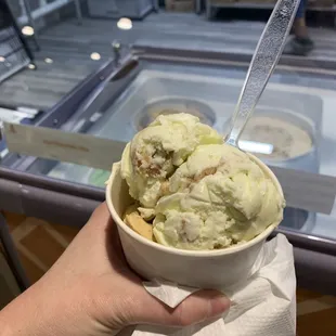 Key lime pie and Graham Slam double scoop