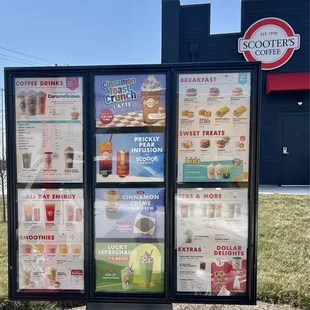 Drive-thru menu