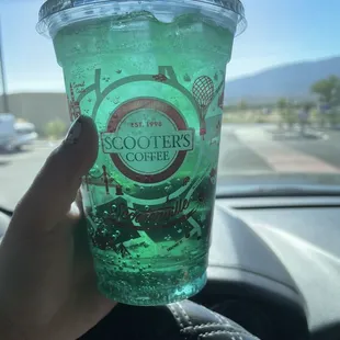 Blue raspberry energy infusion