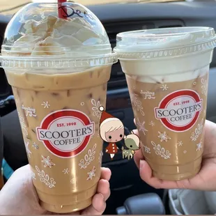 Iced Praline Caramelicious and Iced Sugar Cookie Latte :)