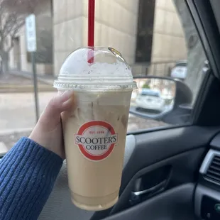 Large 24oz. Pistachio white mocha