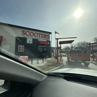 the front of a coffee shop