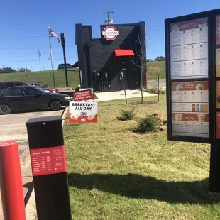 Scooter's Coffee, MWC:  Outside Bldg &amp; Drive-Thru Menu