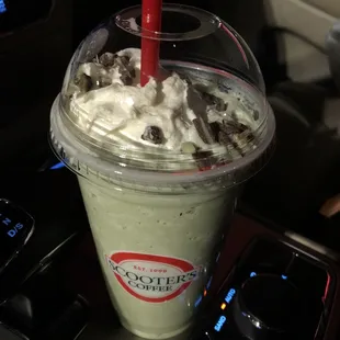 Scooter's Coffee:  NW Expwy (Blackwelder): Lucky Leprechaun w/ Espresso (my Birthday drink)