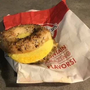 a bagel sandwich on a bagel