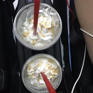 Small and large carmelicious blenders.