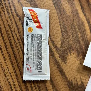 Salsa included with Bacon Burrito