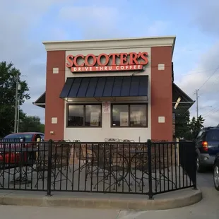 the front of the restaurant