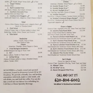 Menu front