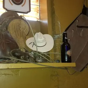 the Cowboy themed decor is everywhere, very much a real Saloon feel to the atmosphere