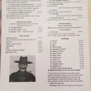 Menu back