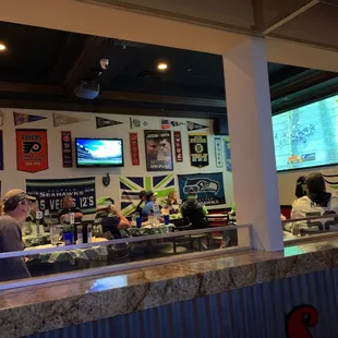 customers at the counter