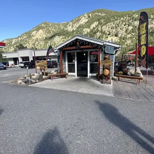 the front of the restaurant