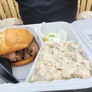 Chopped Brisket Sandwich