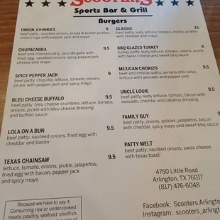 Page 1 of the menu