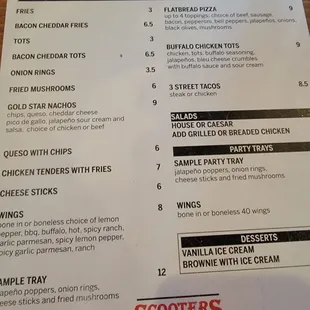 Page 2 of the menu