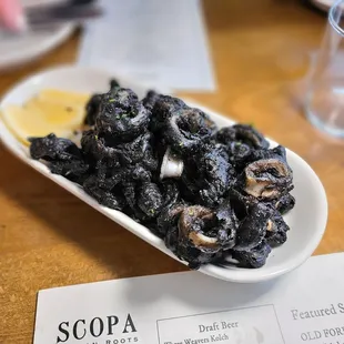 Fries Calamari ( Squid Ink,  Lemon)