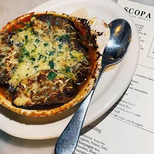 Trying out the Eggplant Parmesan