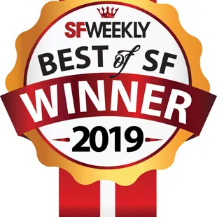 Winner Best Wine Bar from Bay Guardian 2016, 2017, 2018, &amp; 2019