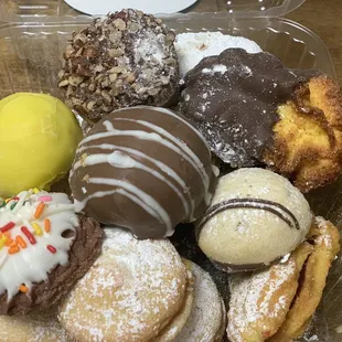 Variety of cookies. Apricot was really tasty.